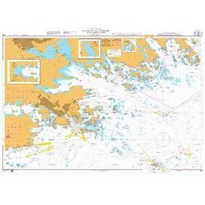 Product image of Admiralty Chart 843 | Oxelosund and Nykoping with Approaches, featuring navigational markings, depth soundings, and coastal features, essential for safe marine navigation. It could be displayed as an art piece or used for navigation on a boat or ship.