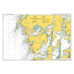 Product image of Admiralty Chart 870 | Gullholmen to Stenungsund and Marstrand, featuring navigational markings, depth soundings, and coastal features, essential for safe marine navigation. It could be displayed as an art piece or used for navigation on a boat or ship.