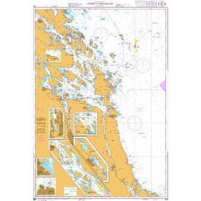 Product image of Admiralty Chart 889 | Vaddo to Oregrund, featuring navigational markings, depth soundings, and coastal features, essential for safe marine navigation. It could be displayed as an art piece or used for navigation on a boat or ship.