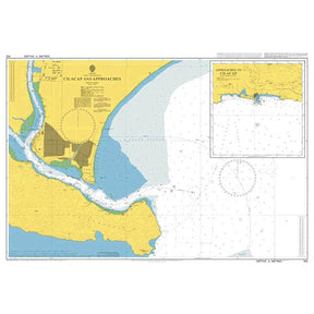 Product image of Admiralty Chart 912 | Cilacap and Approaches, featuring navigational markings, depth soundings, and coastal features, essential for safe marine navigation. It could be displayed as an art piece or used for navigation on a boat or ship.