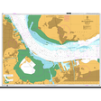 Product image of Admiralty Chart 921 | Selat Surabaya Sheet 4, featuring navigational markings, depth soundings, and coastal features, essential for safe marine navigation. It could be displayed as an art piece or used for navigation on a boat or ship.