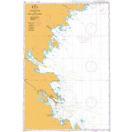 Product image of Admiralty Chart 924 | Approaches to Skelleftehamn, featuring navigational markings, depth soundings, and coastal features, essential for safe marine navigation. It could be displayed as an art piece or used for navigation on a boat or ship.