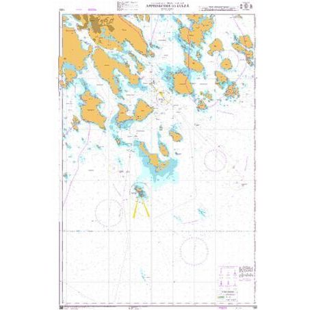 Product image of Admiralty Chart 1009 | Approaches to Lulea, featuring navigational markings, depth soundings, and coastal features, essential for safe marine navigation. It could be displayed as an art piece or used for navigation on a boat or ship.