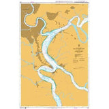 Product image of Admiralty Chart 1036 | Ho Chi Minh City and Approaches, featuring navigational markings, depth soundings, and coastal features, essential for safe marine navigation. It could be displayed as an art piece or used for navigation on a boat or ship.