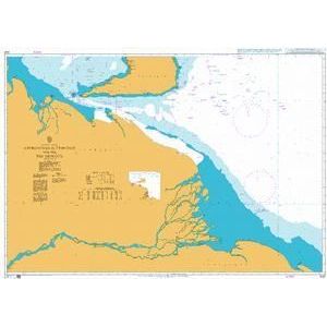 Product image of Admiralty Chart 1045 | Approaches to Trinidad and the Rio Orinoco, featuring navigational markings, depth soundings, and coastal features, essential for safe marine navigation. It could be displayed as an art piece or used for navigation on a boat or ship.