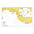 Product image of Admiralty Chart 1054 | Marmaris to Kas, featuring navigational markings, depth soundings, and coastal features, essential for safe marine navigation. It could be displayed as an art piece or used for navigation on a boat or ship.