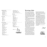 Explore "Sailing: A Beginner's Guide" by Adlard Coles, a black and white nautical-themed resource featuring sailboat illustrations. It includes sections on emergencies, sea & sky, racing, and the essay “Becoming a Sailor” for beginners, signed by David.