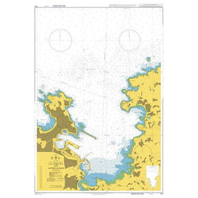 Product image of Admiralty Chart 1100 | Inner Approaches to Song Sai Gon, featuring navigational markings, depth soundings, and coastal features, essential for safe marine navigation. It could be displayed as an art piece or used for navigation on a boat or ship.
