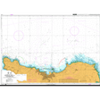 Product image of Admiralty Chart 1114 | Approaches to Cherbourg Cap de la Hague to Pointe de Barfleur, featuring navigational markings, depth soundings, and coastal features, essential for safe marine navigation. It could be displayed as an art piece or used for navigation on a boat or ship.