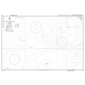 Product image of Admiralty Chart 1129 | Banks North - West of the Hebrides, featuring navigational markings, depth soundings, and coastal features, essential for safe marine navigation. It could be displayed as an art piece or used for navigation on a boat or ship.