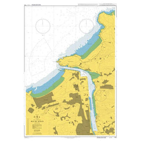 Product image of Admiralty Chart 1142 | Ria de Aviles, featuring navigational markings, depth soundings, and coastal features, essential for safe marine navigation. It could be displayed as an art piece or used for navigation on a boat or ship.