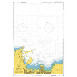 Product image of Admiralty Chart 1154 | Gijon, featuring navigational markings, depth soundings, and coastal features, essential for safe marine navigation. It could be displayed as an art piece or used for navigation on a boat or ship.