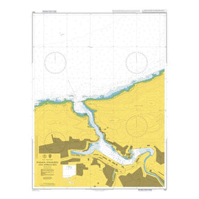 Product image of Admiralty Chart 1157 | Pasaia (Pasajes) and Approaches, featuring navigational markings, depth soundings, and coastal features, essential for safe marine navigation. It could be displayed as an art piece or used for navigation on a boat or ship.