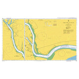 Product image of Admiralty Chart 1228 | Umm Qasr, Az Zubayr and Approaches, featuring navigational markings, depth soundings, and coastal features, essential for safe marine navigation. It could be displayed as an art piece or used for navigation on a boat or ship.