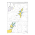 Product image of Admiralty Chart 1239 | Orkney and Shetland Islands, featuring navigational markings, depth soundings, and coastal features, essential for safe marine navigation. It could be displayed as an art piece or used for navigation on a boat or ship.