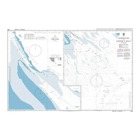Product image of Admiralty Chart 1268 | Approaches to Khowr-e Musa, featuring navigational markings, depth soundings, and coastal features, essential for safe marine navigation. It could be displayed as an art piece or used for navigation on a boat or ship.