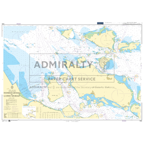 Product image of Admiralty Chart 1304 | Huoshan Liedao to Luotou Shuidao, featuring navigational markings, depth soundings, and coastal features, essential for safe marine navigation. It could be displayed as an art piece or used for navigation on a boat or ship.