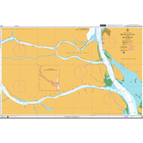 Product image of Admiralty Chart 1339 | Rio de la Plata and Rio Parana, featuring navigational markings, depth soundings, and coastal features, essential for safe marine navigation. It could be displayed as an art piece or used for navigation on a boat or ship.