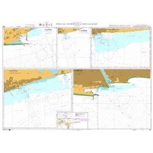 Product image of Admiralty Chart 1392 | Ports and Anchorages in Togo and Benin, featuring navigational markings, depth soundings, and coastal features, essential for safe marine navigation. It could be displayed as an art piece or used for navigation on a boat or ship.