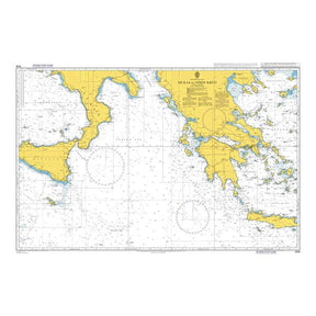Product image of Admiralty Chart 1439 | Sicilia to Nisos Kriti, featuring navigational markings, depth soundings, and coastal features, essential for safe marine navigation. It could be displayed as an art piece or used for navigation on a boat or ship.