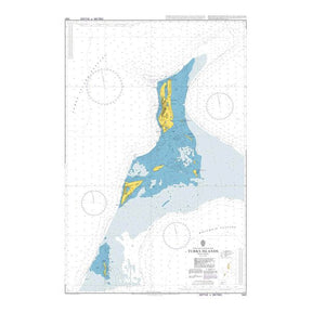 Product image of Admiralty Chart 1441 | Turks Islands, featuring navigational markings, depth soundings, and coastal features, essential for safe marine navigation. It could be displayed as an art piece or used for navigation on a boat or ship.