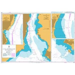 Product image of Admiralty Chart 1521 | Canal de Maracaibo Southern Part, featuring navigational markings, depth soundings, and coastal features, essential for safe marine navigation. It could be displayed as an art piece or used for navigation on a boat or ship.