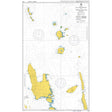 Product image of Admiralty Chart 1575 | Ile Pentecote to Torres Islands, featuring navigational markings, depth soundings, and coastal features, essential for safe marine navigation. It could be displayed as an art piece or used for navigation on a boat or ship.