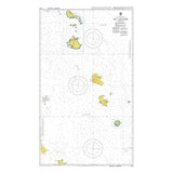 Product image of Admiralty Chart 1576 | Epi to Ile Mare, featuring navigational markings, depth soundings, and coastal features, essential for safe marine navigation. It could be displayed as an art piece or used for navigation on a boat or ship.