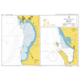 Product image of Admiralty Chart 1590 | Ports in Albania, featuring navigational markings, depth soundings, and coastal features, essential for safe marine navigation. It could be displayed as an art piece or used for navigation on a boat or ship.
