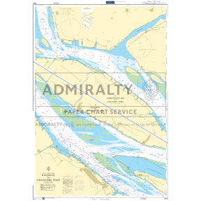 Product image of Admiralty Chart 1604 | Baoshan to Changshu Port, featuring navigational markings, depth soundings, and coastal features, essential for safe marine navigation. It could be displayed as an art piece or used for navigation on a boat or ship.