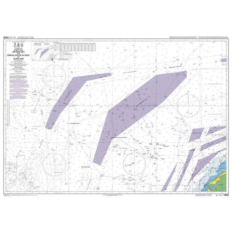 Product image of Admiralty Chart 1632 | DW Routes and TSS North Friesland to Vlieland, featuring navigational markings, depth soundings, and coastal features, essential for safe marine navigation. It could be displayed as an art piece or used for navigation on a boat or ship.