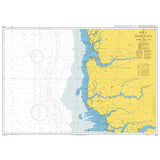 Product image of Admiralty Chart 1664 | Riviere Saloum to Ilheu de Caio, featuring navigational markings, depth soundings, and coastal features, essential for safe marine navigation. It could be displayed as an art piece or used for navigation on a boat or ship.