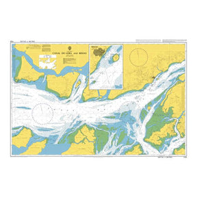 Product image of Admiralty Chart 1724 | Canal do Geba and Bissau, featuring navigational markings, depth soundings, and coastal features, essential for safe marine navigation. It could be displayed as an art piece or used for navigation on a boat or ship.