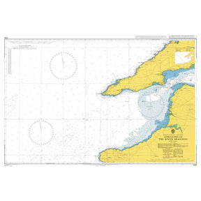 Product image of Admiralty Chart 1819 | Approaches to the River Shannon, featuring navigational markings, depth soundings, and coastal features, essential for safe marine navigation. It could be displayed as an art piece or used for navigation on a boat or ship.