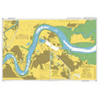 Product image of Admiralty Chart 1835 | River Medway Folly Point to Maidstone, featuring navigational markings, depth soundings, and coastal features, essential for safe marine navigation. It could be displayed as an art piece or used for navigation on a boat or ship.