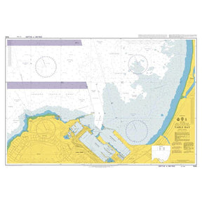 Product image of Admiralty Chart 1846 | Table Bay, featuring navigational markings, depth soundings, and coastal features, essential for safe marine navigation. It could be displayed as an art piece or used for navigation on a boat or ship.