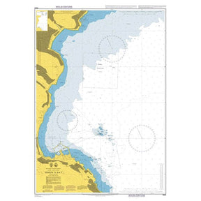 Product image of Admiralty Chart 1922 | Simon's Bay, featuring navigational markings, depth soundings, and coastal features, essential for safe marine navigation. It could be displayed as an art piece or used for navigation on a boat or ship.
