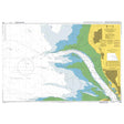 Product image of Admiralty Chart 1951 | Approaches to Liverpool, featuring navigational markings, depth soundings, and coastal features, essential for safe marine navigation. It could be displayed as an art piece or used for navigation on a boat or ship.