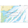 The Admiralty Chart 1975: Thames Estuary Northern Part, produced by Admiralty, is an essential tool for deep-sea navigation. It depicts water depths, commercial shipping routes, and geographic details of the area, complete with symbols, scales, and a legend on the top left.