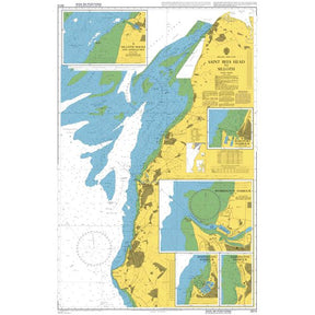 Product image of Admiralty Chart 2013 | Saint Bees Head to Silloth, featuring navigational markings, depth soundings, and coastal features, essential for safe marine navigation. It could be displayed as an art piece or used for navigation on a boat or ship.
