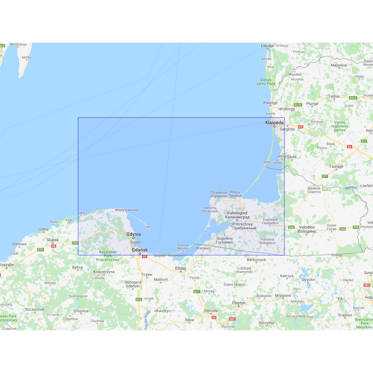 Product image of Admiralty Chart 2040 | Stilo to Klaipeda including Gulf of Gdansk, featuring navigational markings, depth soundings, and coastal features, essential for safe marine navigation. It could be displayed as an art piece or used for navigation on a boat or ship.