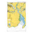 Product image of Admiralty Chart 2046 | Waterford Harbour, featuring navigational markings, depth soundings, and coastal features, essential for safe marine navigation. It could be displayed as an art piece or used for navigation on a boat or ship.