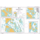 Product image of Admiralty Chart 2147 | Kumlinge, Lappo, Jurmo, Vuosnainen and Lypyrtti, featuring navigational markings, depth soundings, and coastal features, essential for safe marine navigation. It could be displayed as an art piece or used for navigation on a boat or ship.