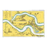 Product image of Admiralty Chart 2151 | River Thames Tilbury to Margaret Ness, featuring navigational markings, depth soundings, and coastal features, essential for safe marine navigation. It could be displayed as an art piece or used for navigation on a boat or ship.