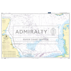 Admiralty Chart 2182B: North Sea Central Sheet by Admiralty displays coastal outlines, navigational routes, depth contours, and maritime details for SOLAS-compliant navigation. Large watermark: “ADMIRALTY PAPER CHART SERVICE.”.
