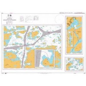 Product image of Admiralty Chart 2185 | Lovskar, Askgrund and Parainen, featuring navigational markings, depth soundings, and coastal features, essential for safe marine navigation. It could be displayed as an art piece or used for navigation on a boat or ship.