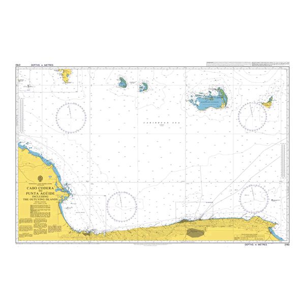 Product image of Admiralty Chart 2192 | Cabo Codera to Punta Aguide including the Outlying Islands, featuring navigational markings, depth soundings, and coastal features, essential for safe marine navigation. It could be displayed as an art piece or used for navigation on a boat or ship.