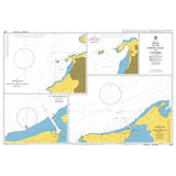 Product image of Admiralty Chart 2267 | Ports on the North Coast of Colombia, featuring navigational markings, depth soundings, and coastal features, essential for safe marine navigation. It could be displayed as an art piece or used for navigation on a boat or ship.