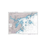 Product image of Admiralty Chart 2427 | Approaches to Salem Harbor, featuring navigational markings, depth soundings, and coastal features, essential for safe marine navigation. It could be displayed as an art piece or used for navigation on a boat or ship.