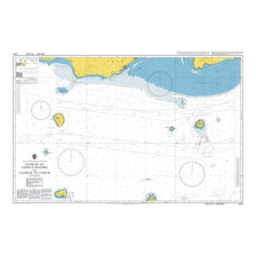 Product image of Admiralty Chart 2441 | Greater Tunb to Jazireh-ye Forur, featuring navigational markings, depth soundings, and coastal features, essential for safe marine navigation. It could be displayed as an art piece or used for navigation on a boat or ship.